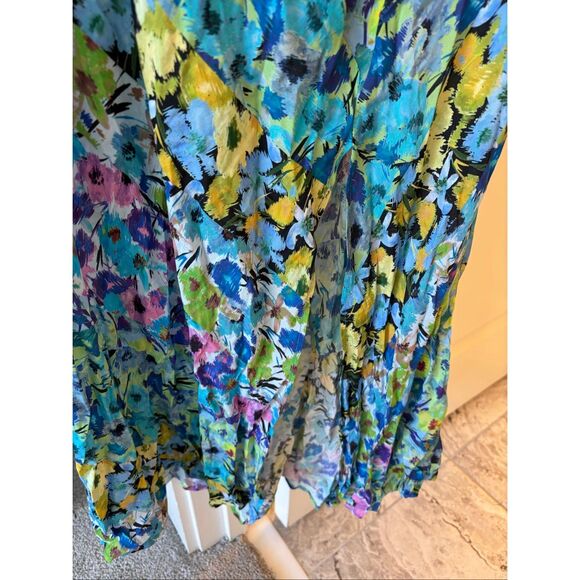 NWOT ZARA Floral Print V-Neck Midi Dress, Med $89 C14 - Picture 5 of 13